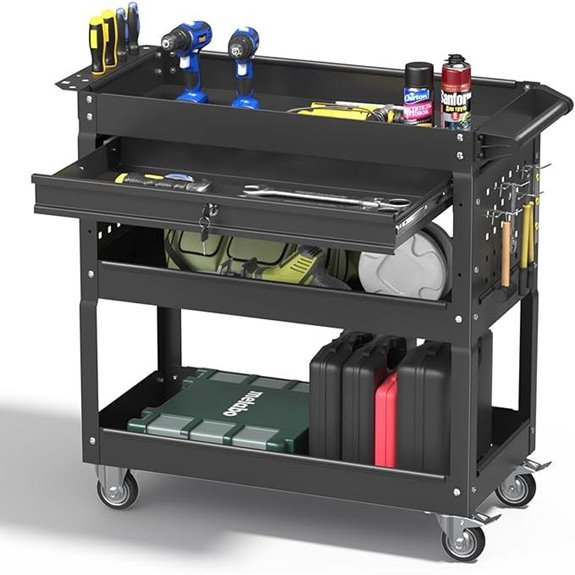 3-Tier Heavy Duty Rolling Tool Cart