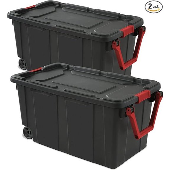40-Gallon Heavy-Duty Plastic Storage Bins (2-Pack)