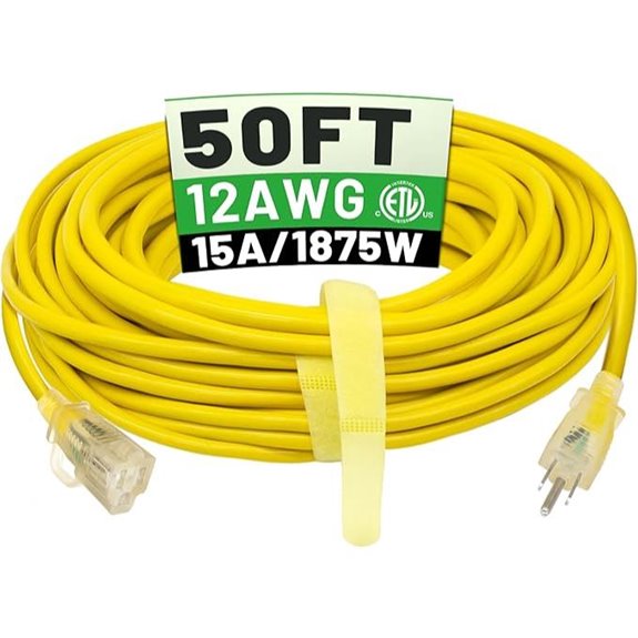 POWGRN 50 ft Heavy Duty Outdoor Extension Cord