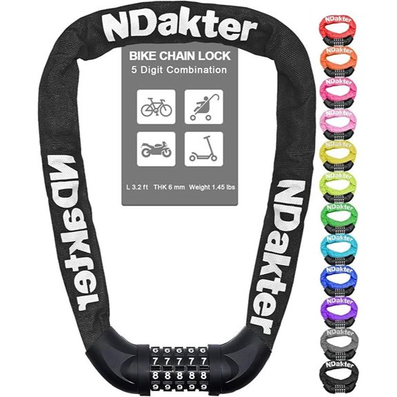 NDakter Bike Lock 5 Digit Combination Heavy Duty