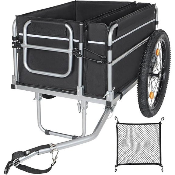 3-in-1 Heavy-Duty Bike Cargo Trailer with Suspension