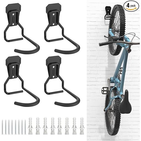 Housolution 4-Pack Heavy Duty Bike Wall Mounts