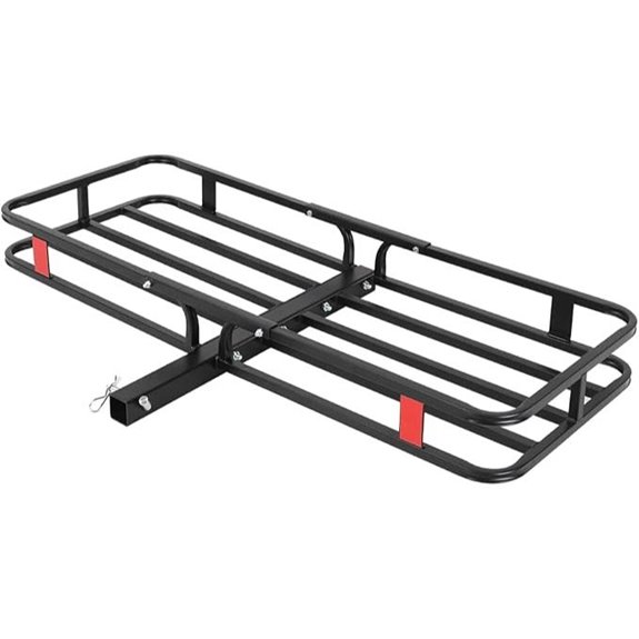 Heavy-Duty 500 Lb Hitch Mount Cargo Carrier Basket