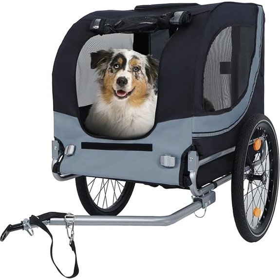 Large Dog Bike Trailer with 120 LB Capacity