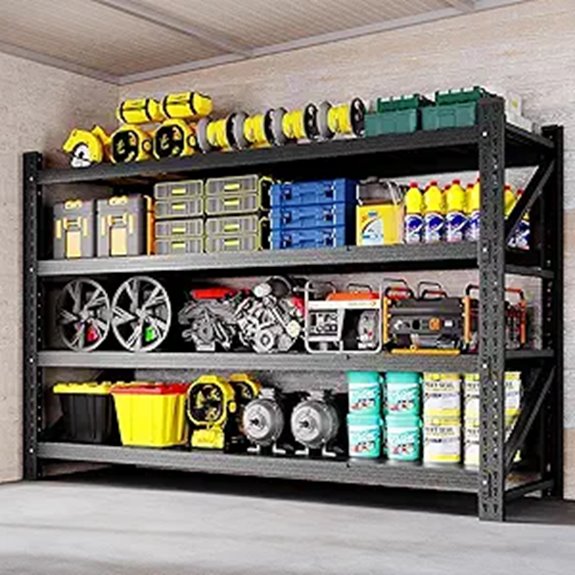 Heavy Duty 71 W Metal Garage Shelving Unit