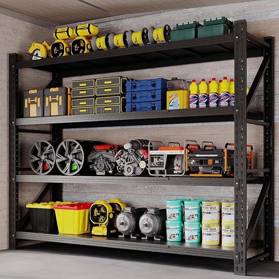 Heavy Duty Garage Metal Shelving 78.8 Width