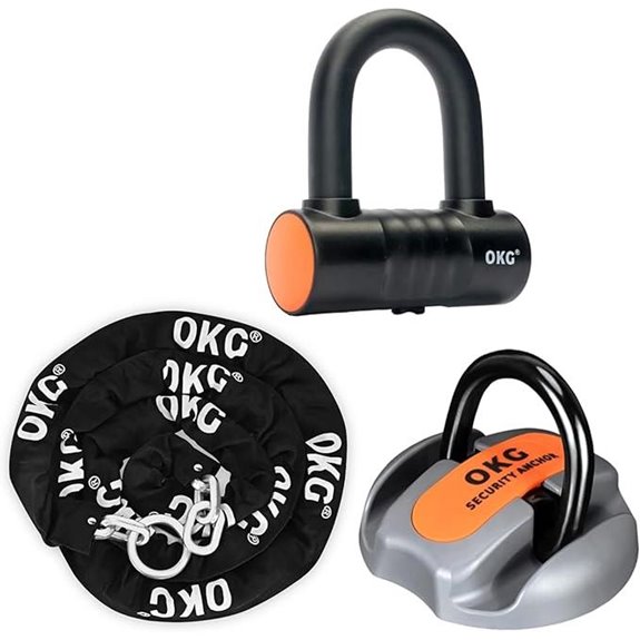 OKG Security Ground Anchor & Heavy Duty Chain Lock