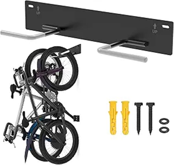 Heavy Duty Wall Mount Fat Tire Bike Rack (Holds 2 Bikes)