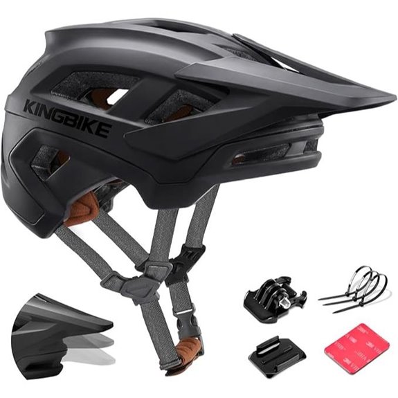 KINGBIKE Mountain Bike Helmet with Camera Mount