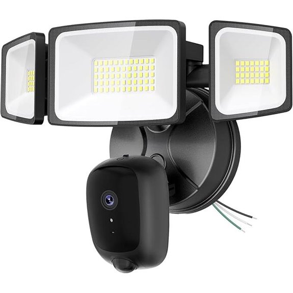 Floodlight Camera with 2K HD Motion WiFi Siren