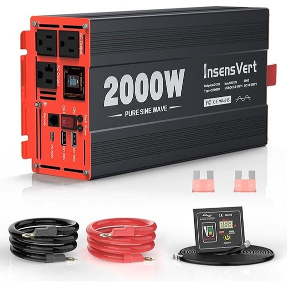2000W Pure Sine Wave Inverter with USB & Remote