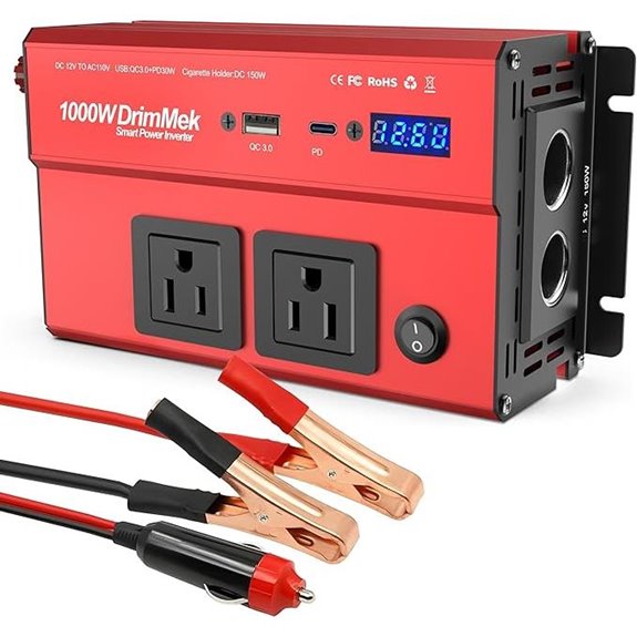 1000W Vehicle Power Inverter with USB & Type-C