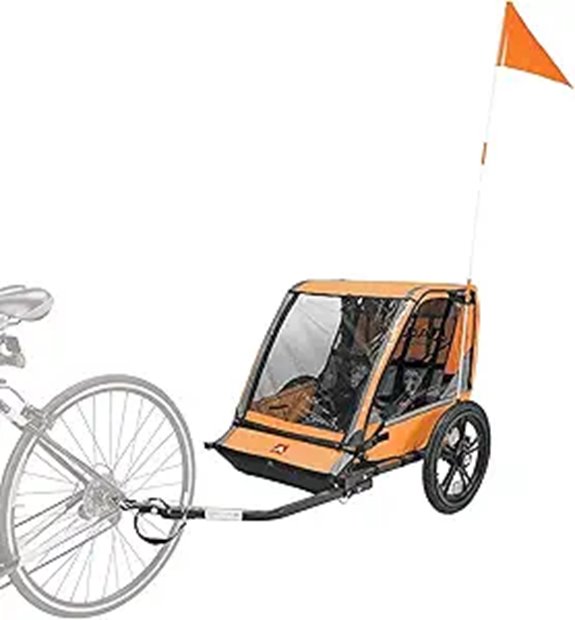 Allen Sports Hi-Viz 2-Child Bicycle Trailer Model ET2