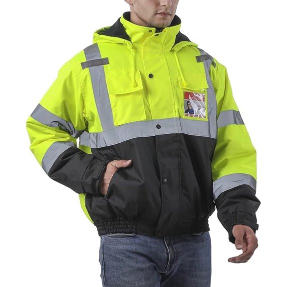 safety Reflective Men’s High Visibility Waterproof Jacket