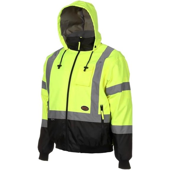 Pioneer Men’s Hi Vis Waterproof Reflective Rain Jacket