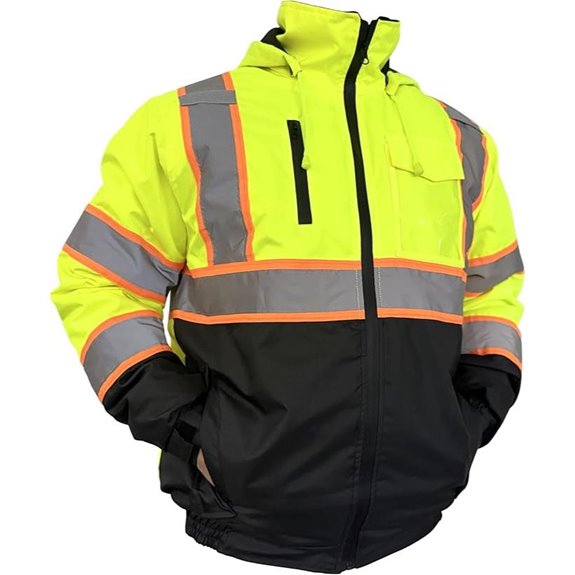 High Visibility Class 3 Waterproof Safety Jacket for Men
