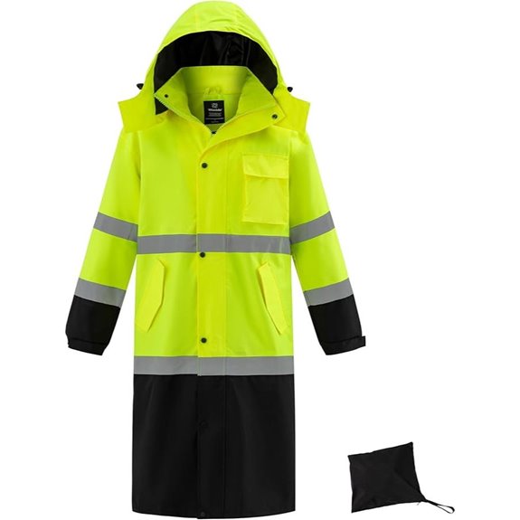 Wantdo Hi Vis Reflective Waterproof Rain Jacket