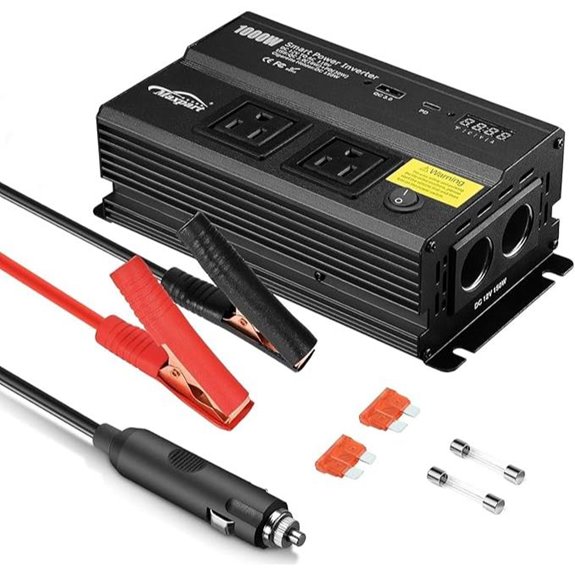 Car Power Inverter 1000W with USB-C and AC Outlet