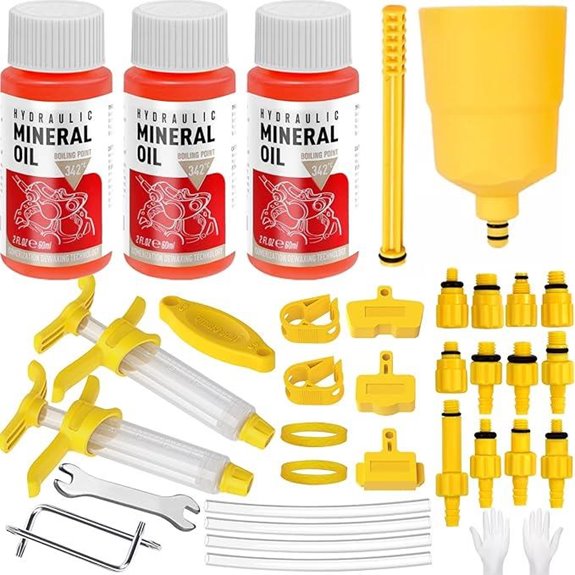 Hydraulic Brake Bleed Kit with Mineral Oil Fluid