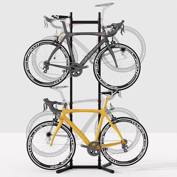 Urban Deco Freestanding Indoor Bike Rack with Hooks