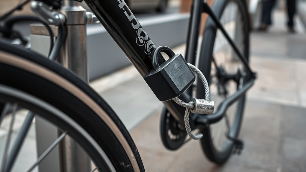 inspect lock and bike