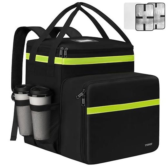 Ytonet Food Delivery Backpack with Cup Holders