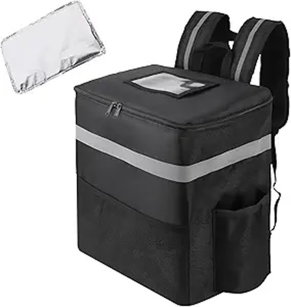 CIVJET Insulated Food Delivery Backpack with Cup Holders