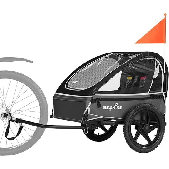 Sepnine Kids Bike Trailer with 5-Point Harness