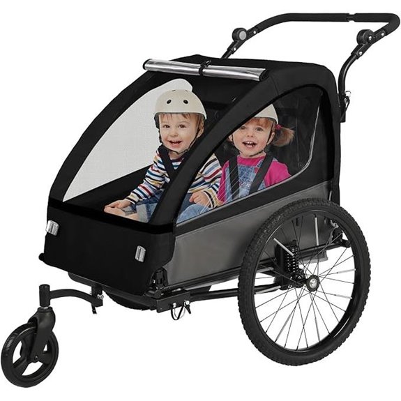 Sepnine 2-in-1 Kids Bike Trailer and Stroller