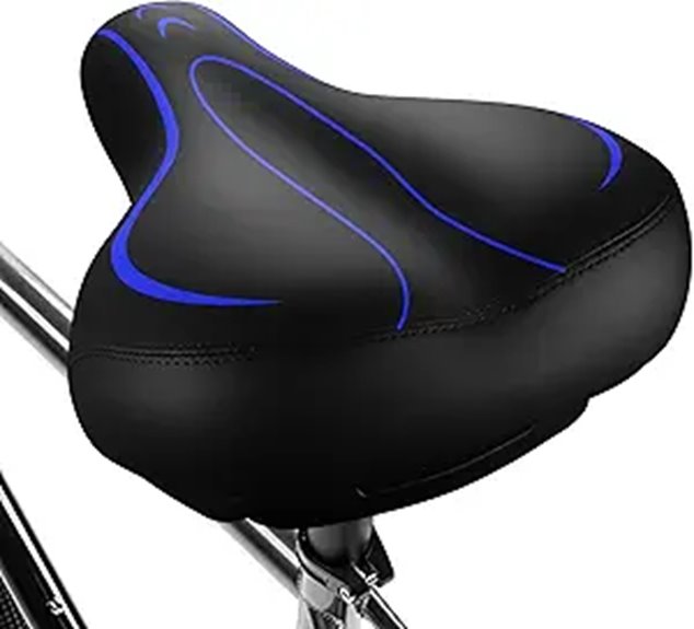 Oversized Waterproof Bicycle Seat with Memory Foam Padding