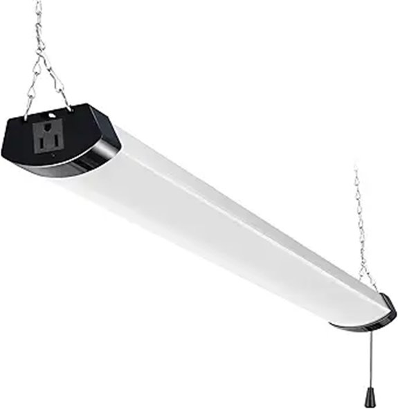 Hykolity 4FT LED Shop Light with Pull Chain