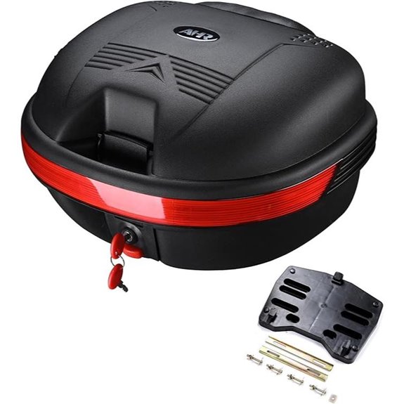 Motorcycle Top Case with Lock 30L Storage