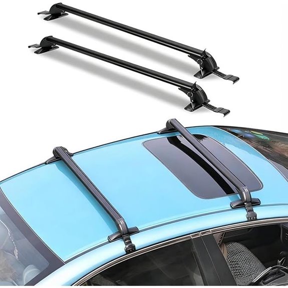 Universal Car Roof Rack with Lock and Adjustable Crossbars