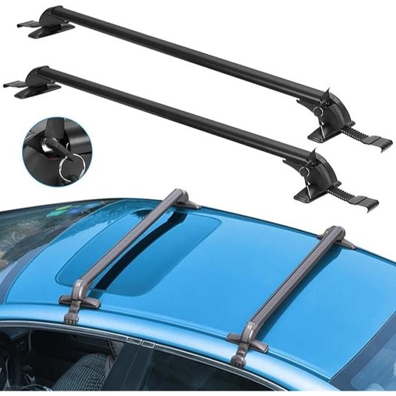 Universal Roof Rack Cross Bars Lockable Extendable 165LBS