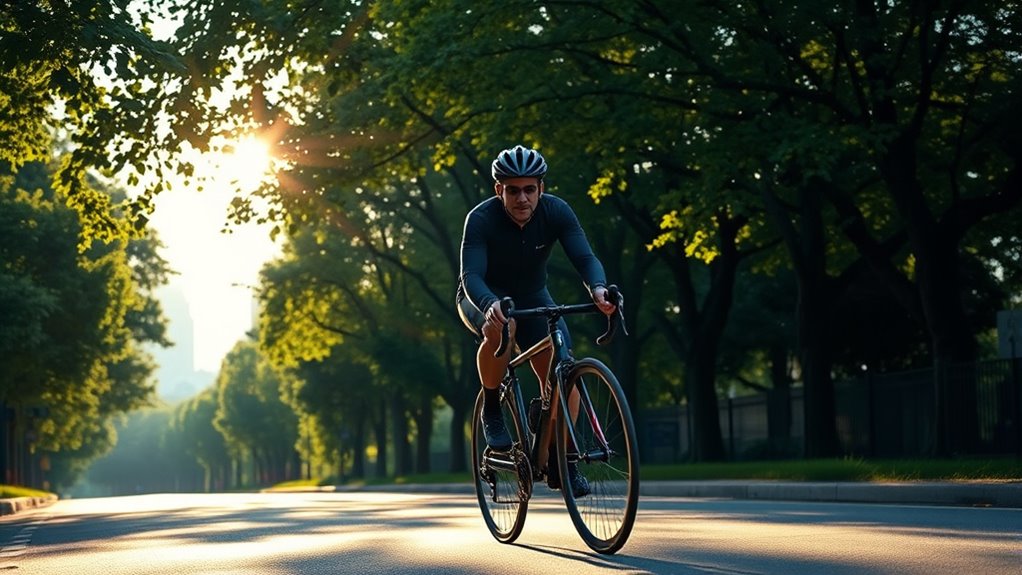 maintain steady cycling rhythm