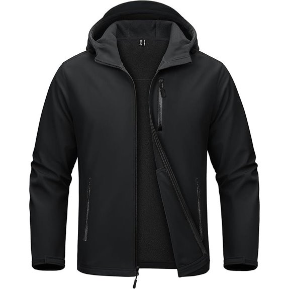 MAGCOMSEN Men's Waterproof Fleece Rain Jacket