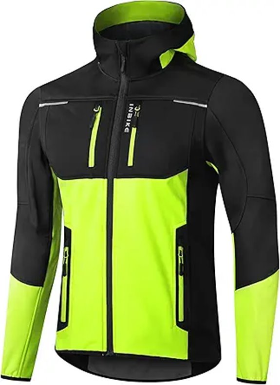 INBIKE Men’s Hooded Cycling Windbreaker with Fleece