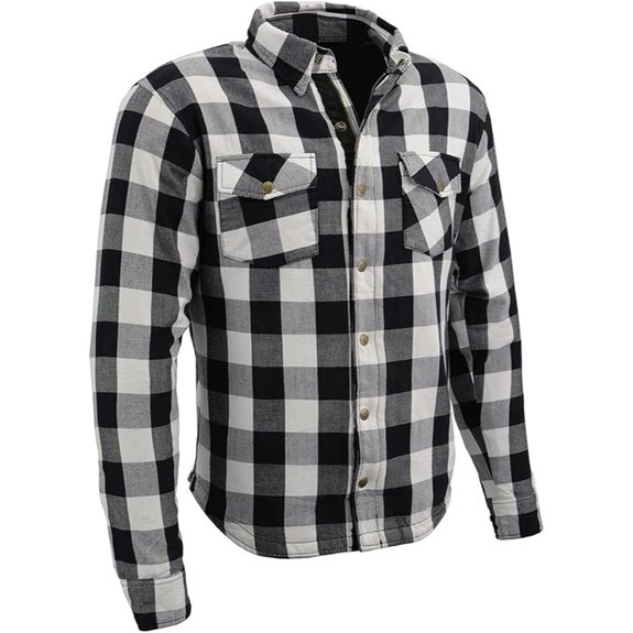 Milwaukee Leather Men's Plaid Flannel Biker Shirt