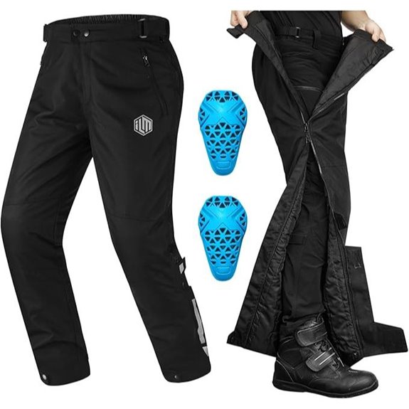 ILM Men’s Cold Weather Motorcycle Overpants with Armor