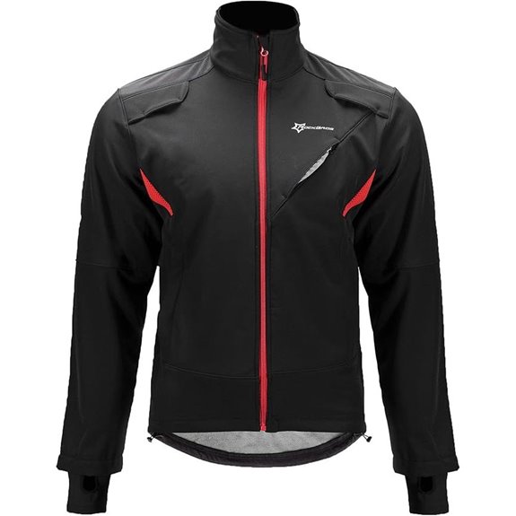 ROCKBROS Men's Winter Thermal Fleece Cycling Jacket