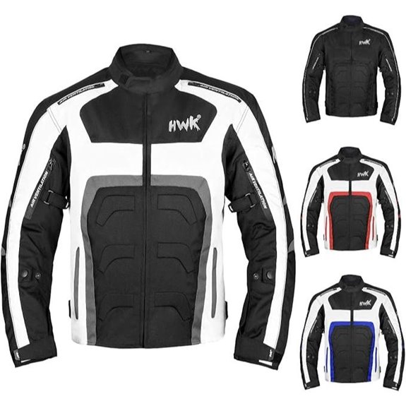 HWK Spyder Men’s Weather-Resistant Motorcycle Jacket