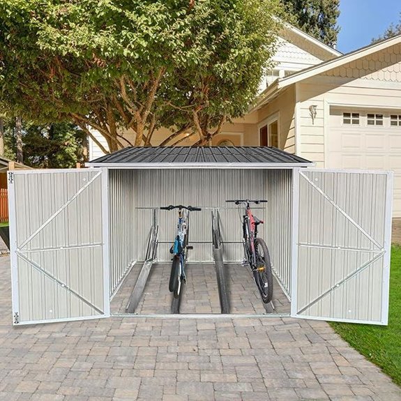 metal bike storage shed