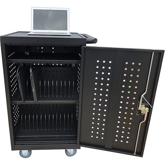30-Bay Mobile Charging Cart for Laptops and Tablets