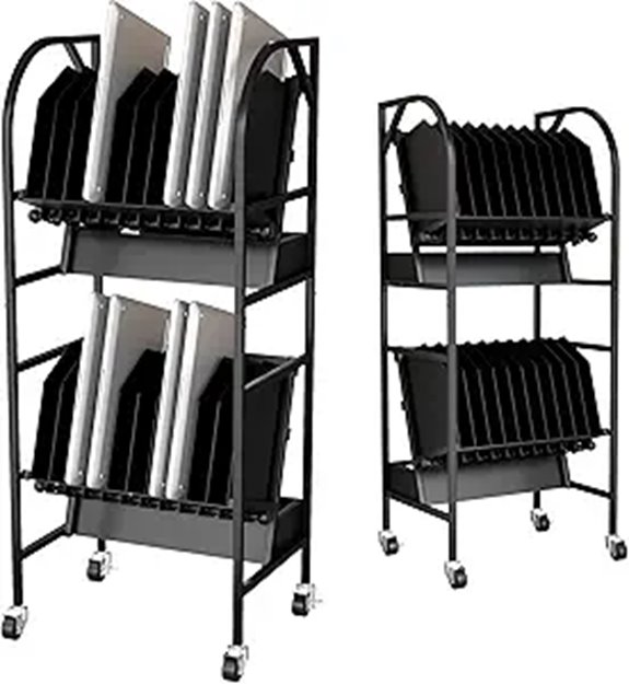 AIWFL 2-Tier Mobile Laptop Charging Cart