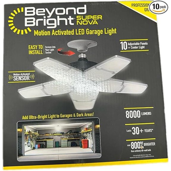 Beyond Night Motion-Activated LED Garage Light System
