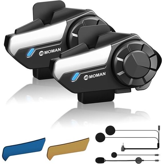 Moman Motorcycle Intercom H2S 2-Pack with Noise Cancellation