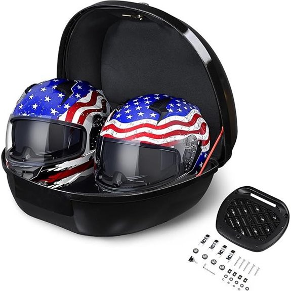 Yescom 50L Motorcycle Tour Tail Box with Lock