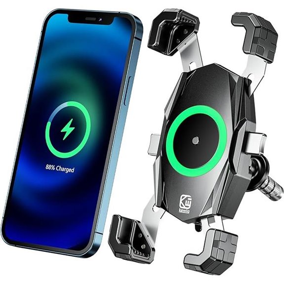 Kewig Motorcycle Phone Mount with Wireless Charger