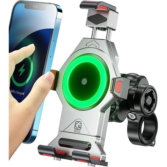 BRCOVAN Motorcycle Phone Mount with Wireless Charger