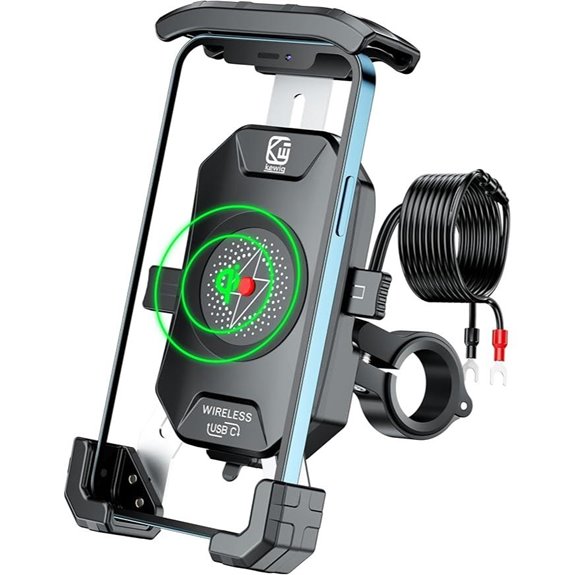 BRCOVAN Motorcycle Phone Mount with Wireless Charger